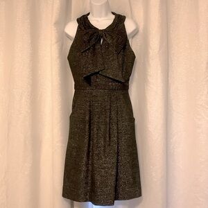 Kate Spade charcoal/silver sparkle dress EUC
